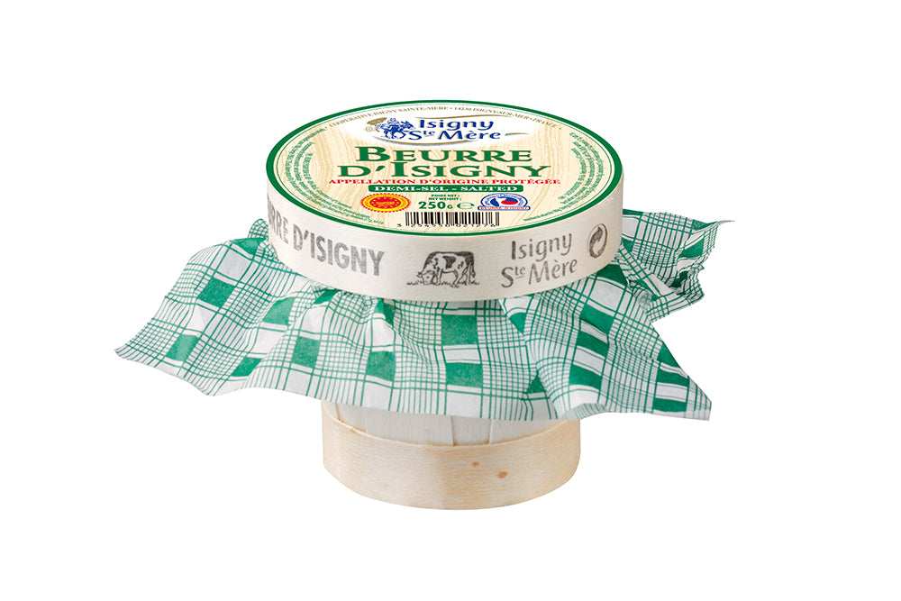 Isigny Ste Mère AOP Salted Butter in Basket 250g