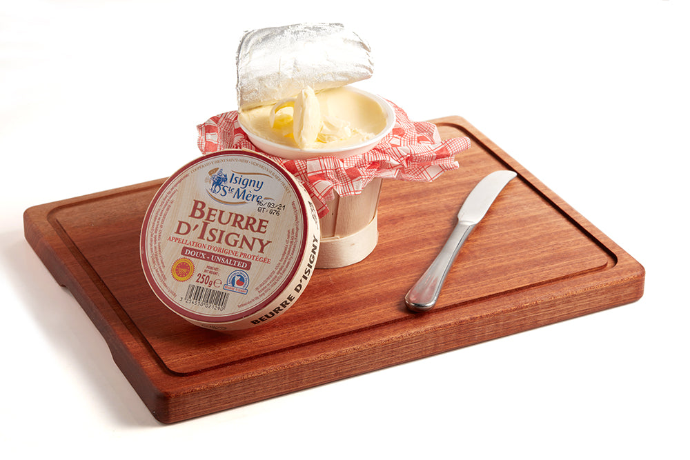 Isigny Ste Mère AOP Unsalted Butter in Basket 250g